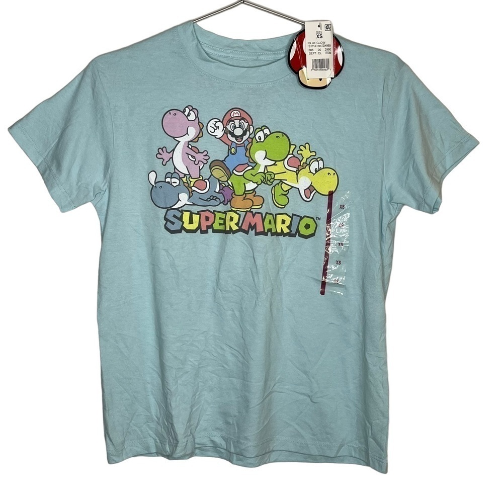 SUPER Mario Yoshi Pastel Graphic Tee Nintendo Gaming